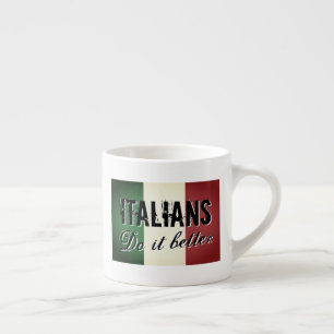 Xícara De Espresso Italianos fazem melhor vintage bandeira Espresso C