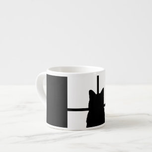 Xícara De Espresso Janela Cat Clique para Personalizar Decor de Cores