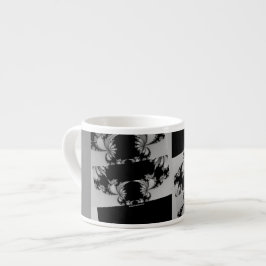 Xícara De Espresso Jardim Fractal cinza