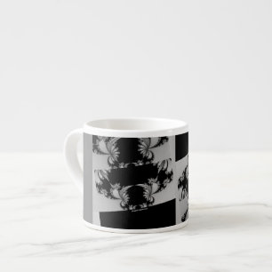 Xícara De Espresso Jardim Fractal cinza