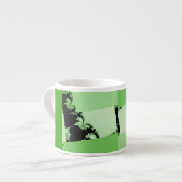 Xícara De Espresso Jardim fractal lime