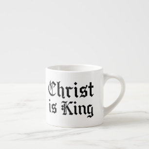 Xícara De Espresso Jesus Cristo é Rei Arte Grunge Gothic Blackletter