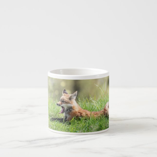 Xícara De Espresso Jogo do Fox vermelho (Frente)