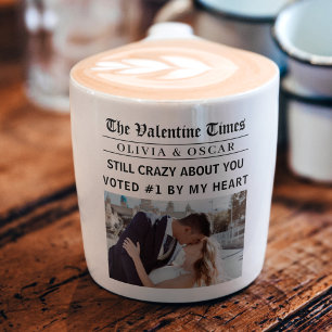 Xícara De Espresso Jornal Personalizado de Dia dos Namorados