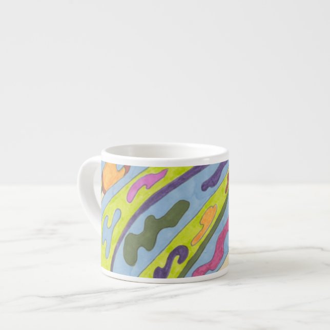 Xícara De Espresso "Joy" Abstrato Art (Frente Esquerda)