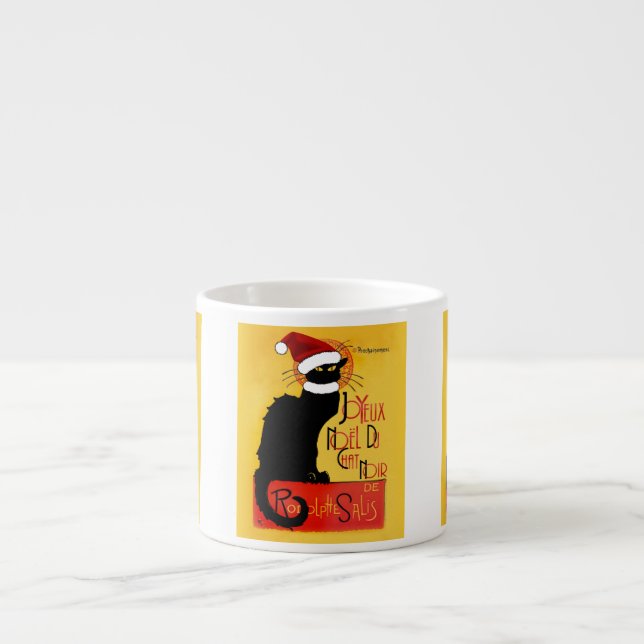 Xícara De Espresso Joyeux Noël Du Chat Noir (Frente)