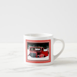 Xícara De Espresso Keeshond Christmas Old Truck Painting Art
