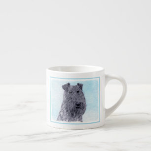 Xícara De Espresso Kerry Blue Terrier pintando uma pintura cãozinha o