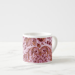 Xícara De Espresso Lace Rosa E Dourado