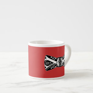 Xícara De Espresso Laço preto e branco