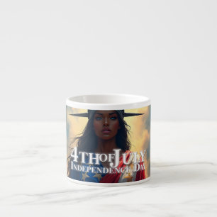 Xícara De Espresso Lady Liberty Reimaginada – Uma Nova Face da Liberd