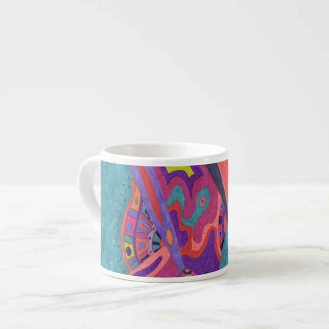 Xícara De Espresso Lâmpadas de aranha, abstrato (Frente Esquerda)