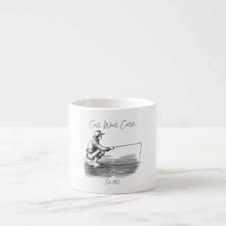 Xícara De Espresso Lançar. Esperar. Pescar