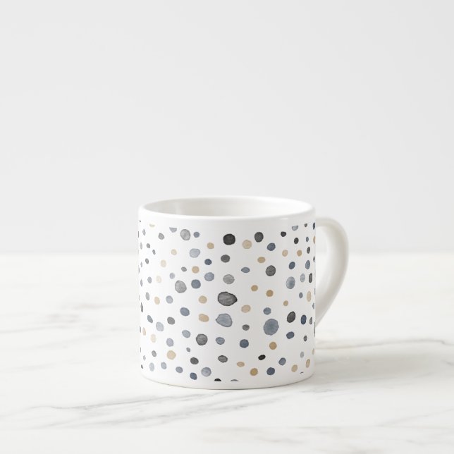 Xícara De Espresso Lars Confetti Watercolor Dots Espresso Mug (Frente Esquerda)