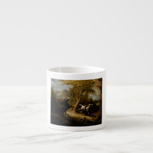 Xícara De Espresso Lenda do Fantasma de Halloween do Cavaleiro Sem Ca