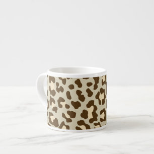 Xícara De Espresso Leopardo Imprime Castanho, Tan, Pêssego