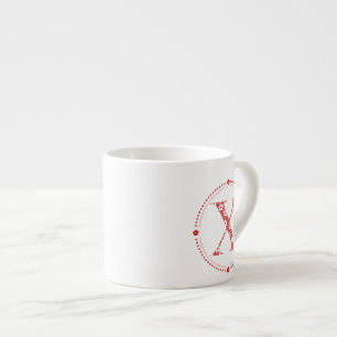 Xícara De Espresso Letra padrão da ventoinha X(vermelha)