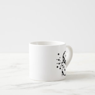 Xícara De Espresso Letra S do padrão da ventoinha