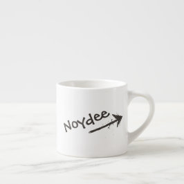 Xícara De Espresso Letras pretas e seta no seu