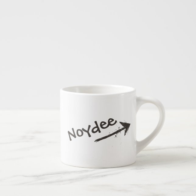 Xícara De Espresso Letras pretas e seta no seu (Direita)