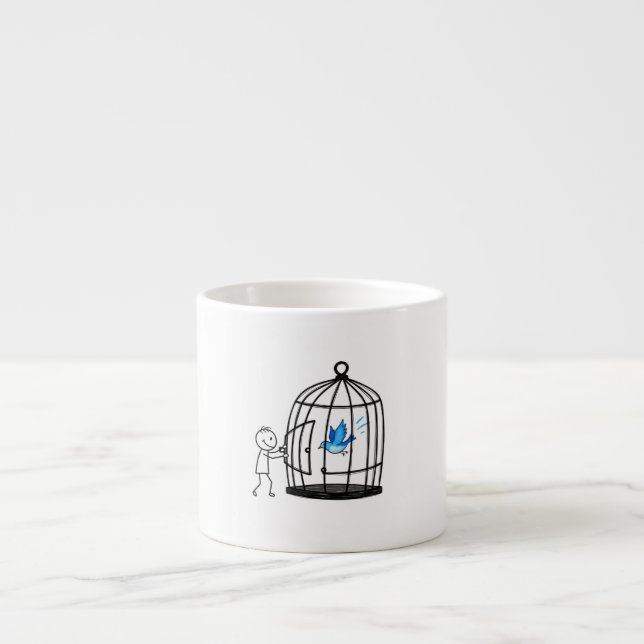 Xícara De Espresso Liberdade! por Natasha Us (Frente)