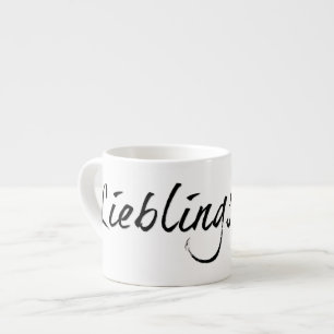Xícara De Espresso Lieblingspapa - Schwarzer Schriftzug 00001