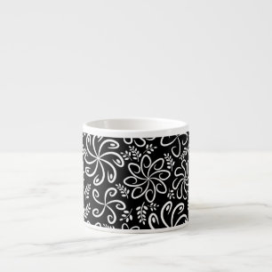 Xícara De Espresso Linda Espresso Mug, preto e branco