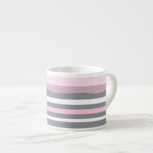 Xícara De Espresso Linhas brancas de Cinzas cor-de-rosa abstrato