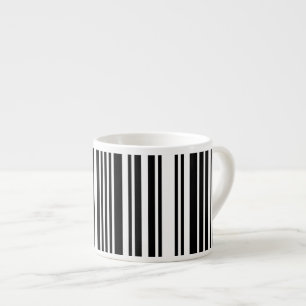 Xícara De Espresso Linhas de Código de Barras Preto - Mug
