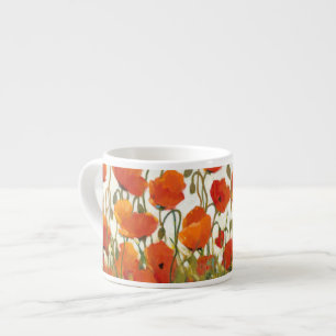 Xícara De Espresso Linhas de Poppies I