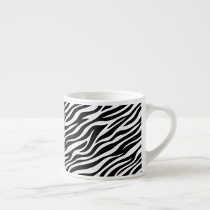 Xícara De Espresso Listras de Zebra Padrão Sem Costura Estampa de Ani