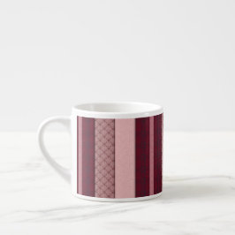 Xícara De Espresso Listras rosa pálido e mogno arte de IA