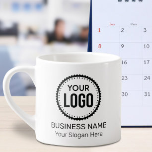 Xícara De Espresso Logotipo E Slogan Personalizados Da Empresa Com Pr