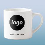 Xícara De Espresso Logotipo e Texto simples para empresa<br><div class="desc">Logotipo simples e texto personalizado para sua empresa. Substitua o logotipo e o texto por você para personalizar. Use-os você mesmo,  entregue-os aos seus funcionários e colegas de trabalho,  venda-os a clientes e clientes ou os entregue como material promocional para inspirar a lealdade do cliente.</div>