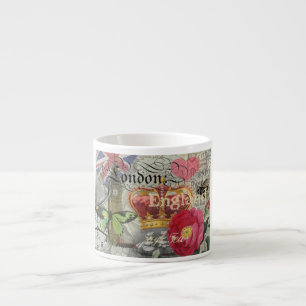Xícara De Espresso London England Viagem Vintage Europe Art