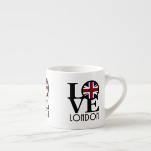 Xícara De Espresso LOVE London (bandeira do Reino Unido)