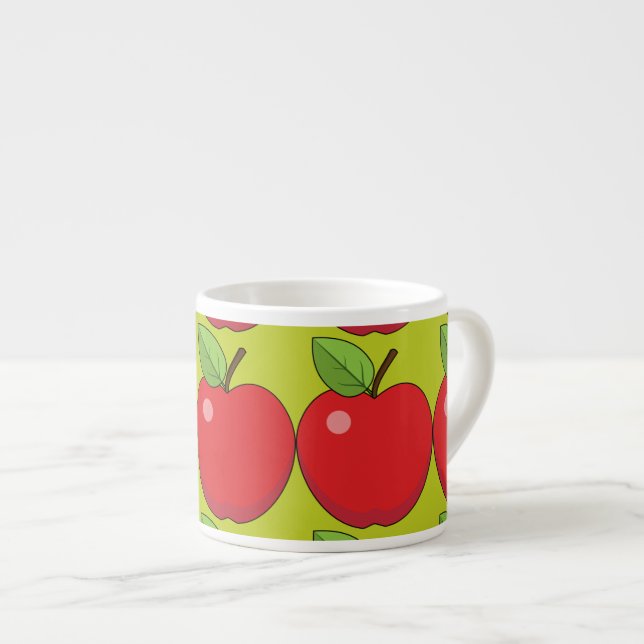 Xícara De Espresso Maçã Vermelha (Frente Esquerda)
