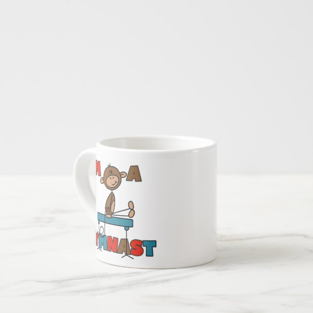 Xícara De Espresso Macaco Eu sou uma Ginasta (Frente Esquerda)