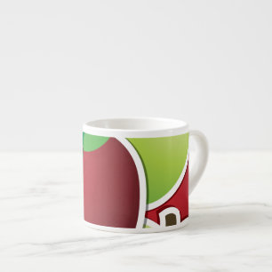 Xícara De Espresso Maçãs funky misturadas