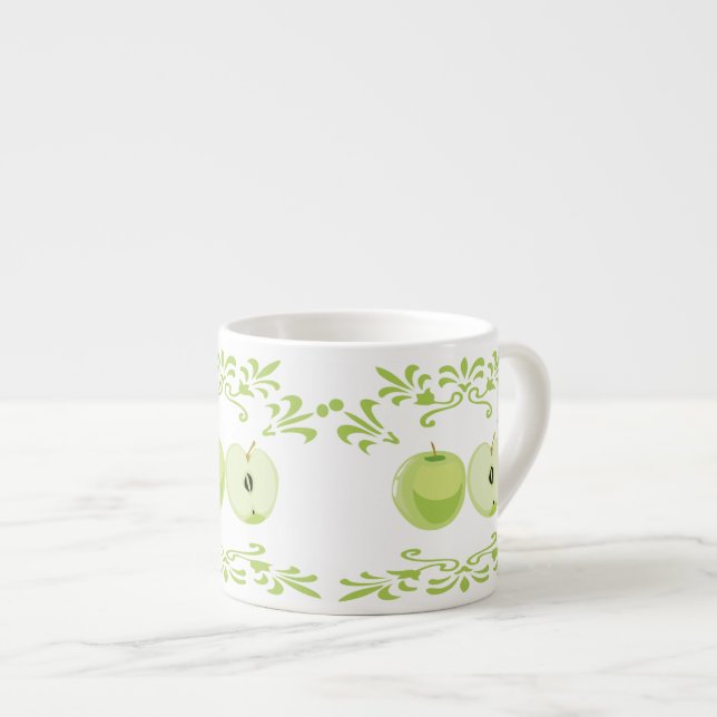 Xícara De Espresso Maçãs verdes (Frente Esquerda)