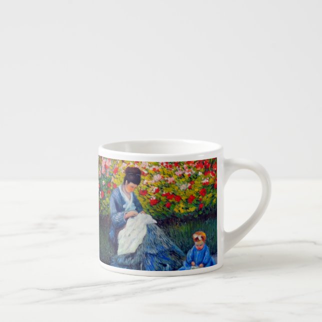 Xícara De Espresso Mãe e Criança Monet no Jardim (Direita)