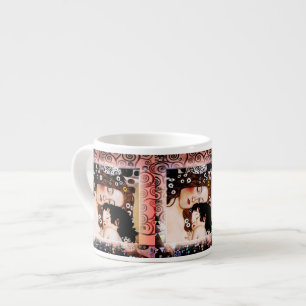 Xícara De Espresso Mãe e criança pela colagem de Gustavo Klimt
