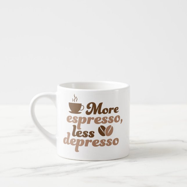 Xícara De Espresso Mais Café Menos Depressão (Esquerda)
