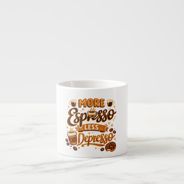 Xícara De Espresso Mais Espresso Menos Depressão (Frente)