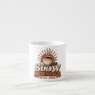 Xícara De Espresso Manhãs Lentas Café Bom Amante de Café Vintage