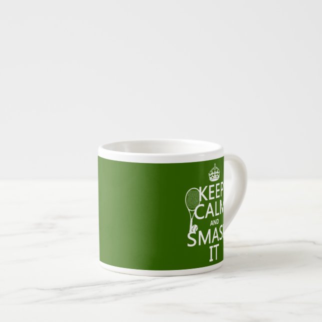 Xícara De Espresso Mantenha a calma e a quebra ele (tênis) (alguma (Frente Esquerda)
