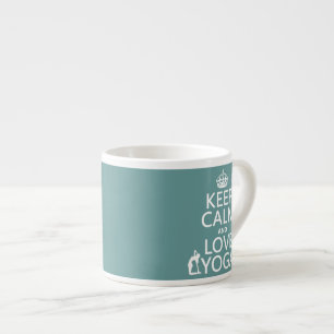 Xícara De Espresso Mantenha a calma e ame a ioga (as cores