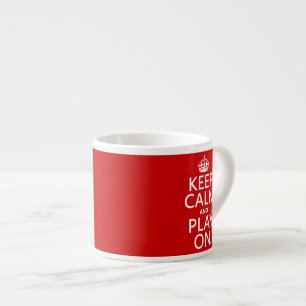 Xícara De Espresso Mantenha a calma e o jogo em (violino) (alguma