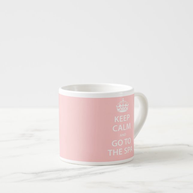 Xícara De Espresso Mantenha a calma e vá aos termas (Frente Esquerda)
