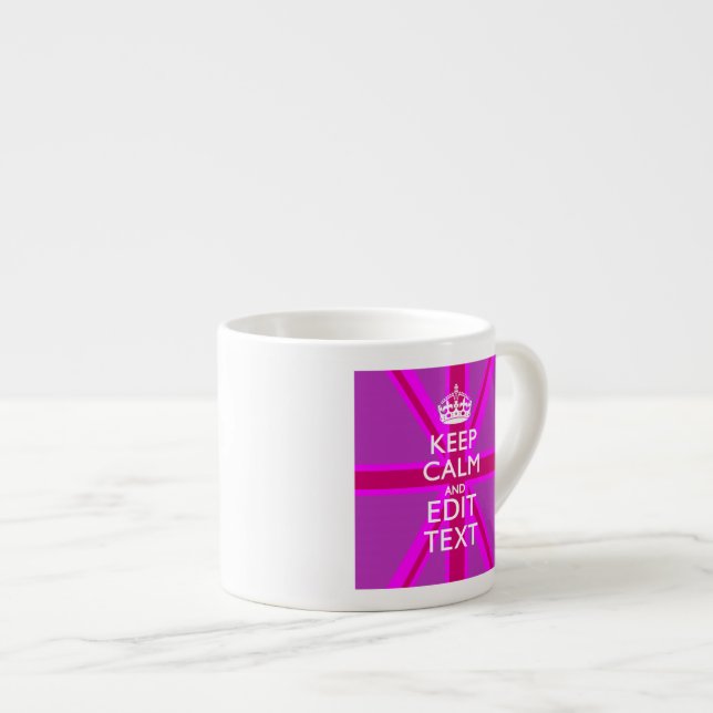 Xícara De Espresso Mantenha seu texto tranquilo na tomada rosa (Frente Esquerda)